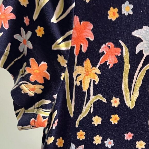 NWOT Talbots Floral Print Maxi Dress - Blue, Pink, Yellow, Green #138 - Picture 2 of 5